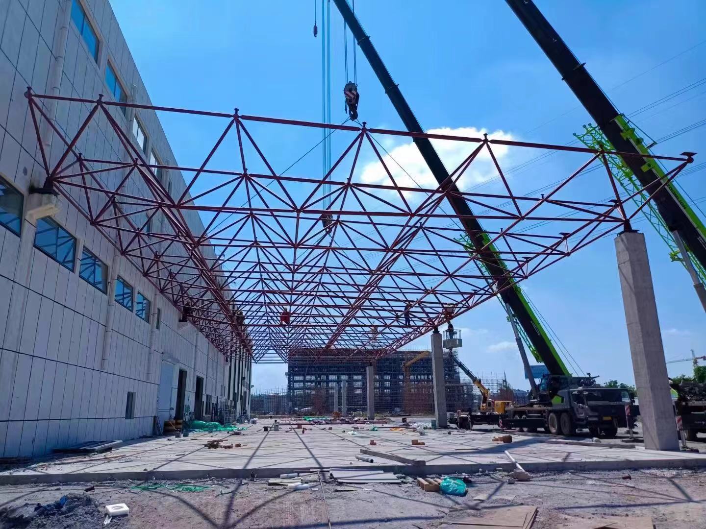 邳州江苏宿迁国望高科纤维公司 -生活楼网架 成品库网架 立体库网架